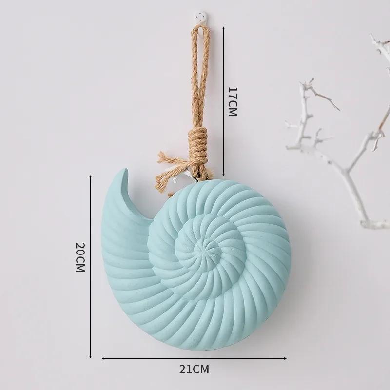 Mediterranean Style Shells Starfish and Conches Decoration Pendants Simple Ocean Style Restaurant Bar Wall Hangings