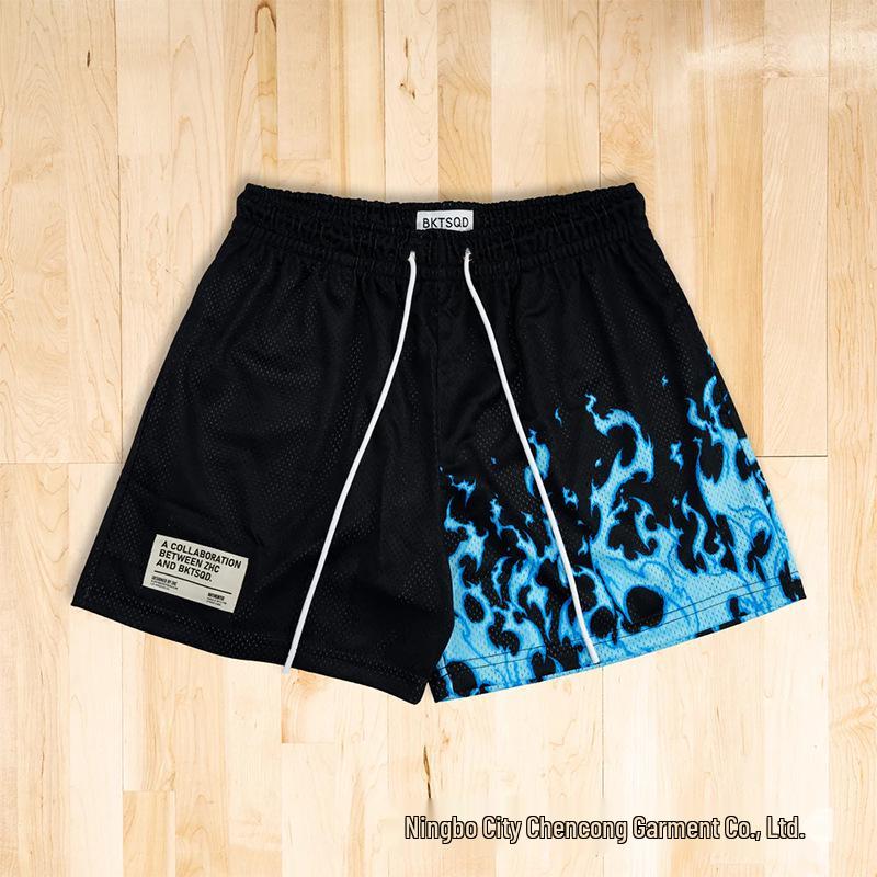 BKTSQD Unisex Quick-Dry Mesh Sports Shorts for Running, Basketball, and Swimming