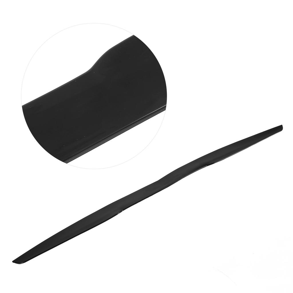 Rear Trunk Spoiler 113.5x7cm Rubber Black Universal Exterior Trim for Automobile