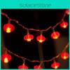 Chinese New Year Red Lantern Led String Lights For Indoor Outdoor Decoration