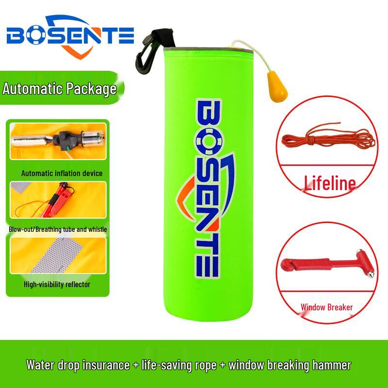 Bosente Automatic Inflatable Rescue Life Vest Universal