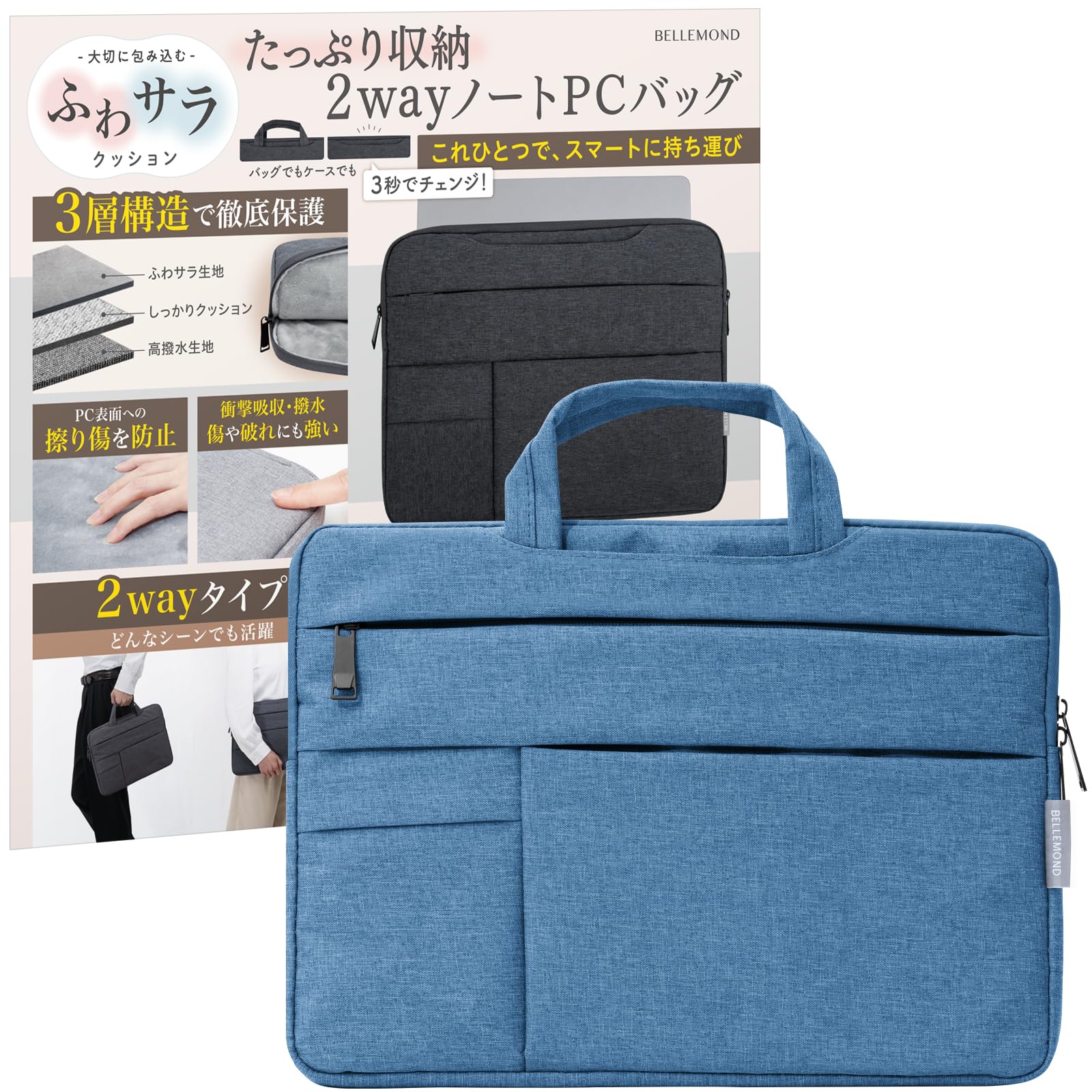 

and stylish laptop case with a handle and inner case for MacBook Pro Air and by Also PCCASE13 G158 Lightweight, water-repellent, (13-inch 13.3-inch синій