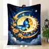 "Enchanted Celestial Butterfly Moon Decor"Blanket Flannel Throw Blanket for Sofa, Bed, Travel, Camping, Office