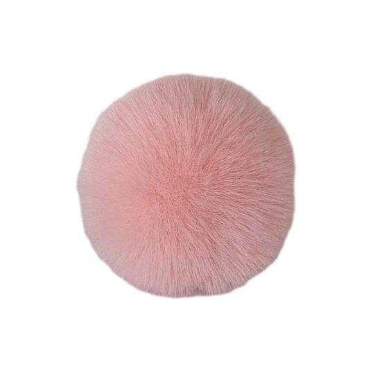 Faux Fur Pom Pom Fluffy Ball with Elastic Loop Cute Plush Ball Bag Charm for Craft Projects Hat Accessories
