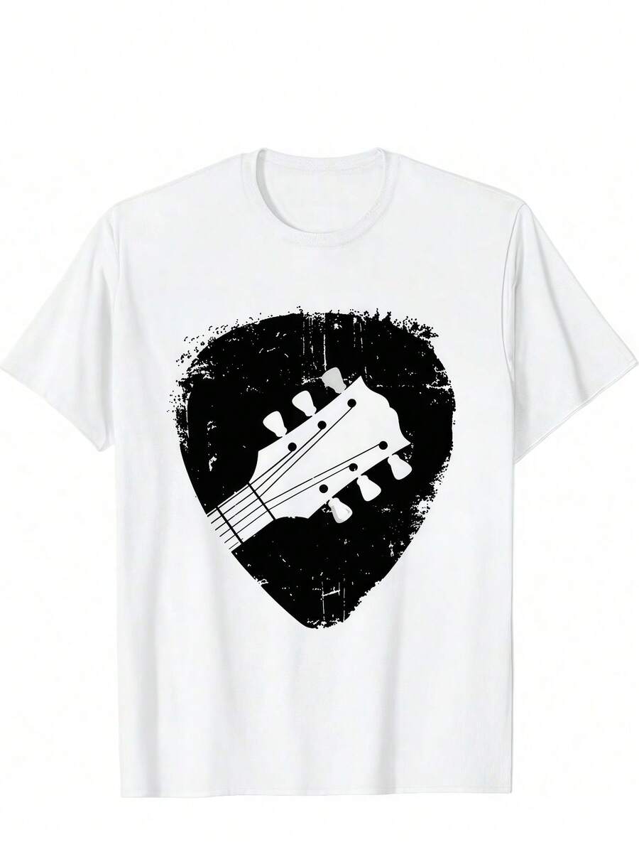 

With Guitar Music Design,Unisex S T-Shirt DesignSoft Cotton Graphic T-Shirt S
