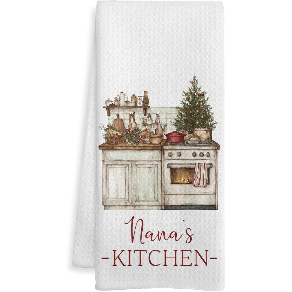 Nana Gifts Kitchen Towels, Nana Grandmother Gifts for Birthday Dish Tea Towels for Kitchen, Grandma Gifts Decorative Hand Towel, 16x24 Inch