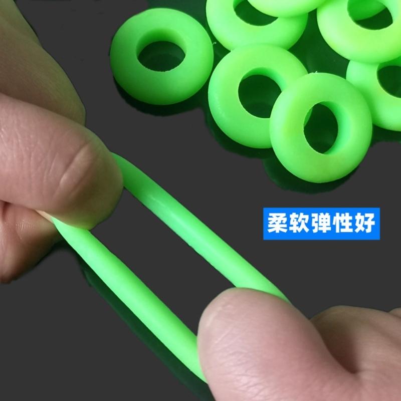 100pcs Silicone O Rings Retaining Clip Fishing Rod Protector Stopper Elastic Rod Stop Rings Fishing Accessory