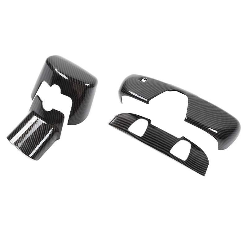 Interior Rearview Mirror Panel Decoration Protective Cover For Dodge Challenger 2015 Up Car Interior Accessories