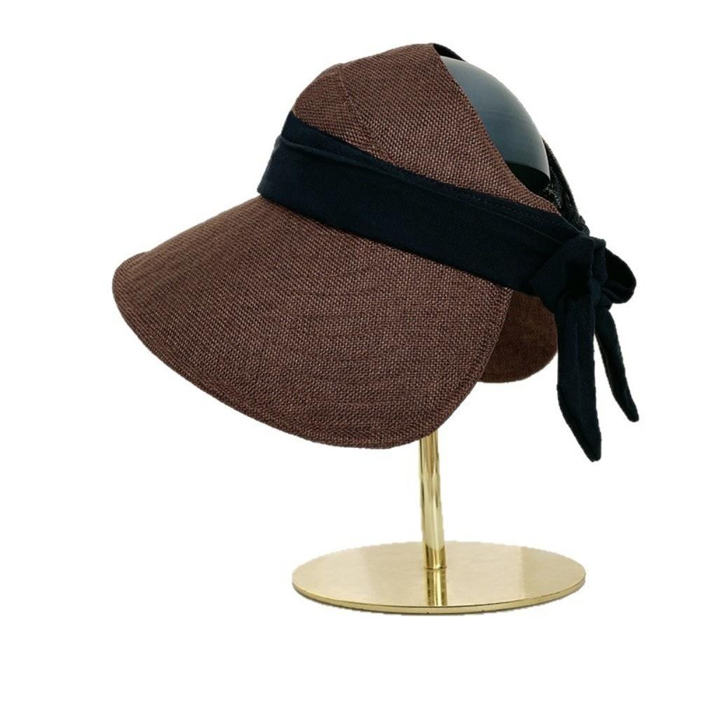 Cotton and Linen Sun Protection Hat Lightweight Beach Hats New Large Brim Hat  Beach Wear