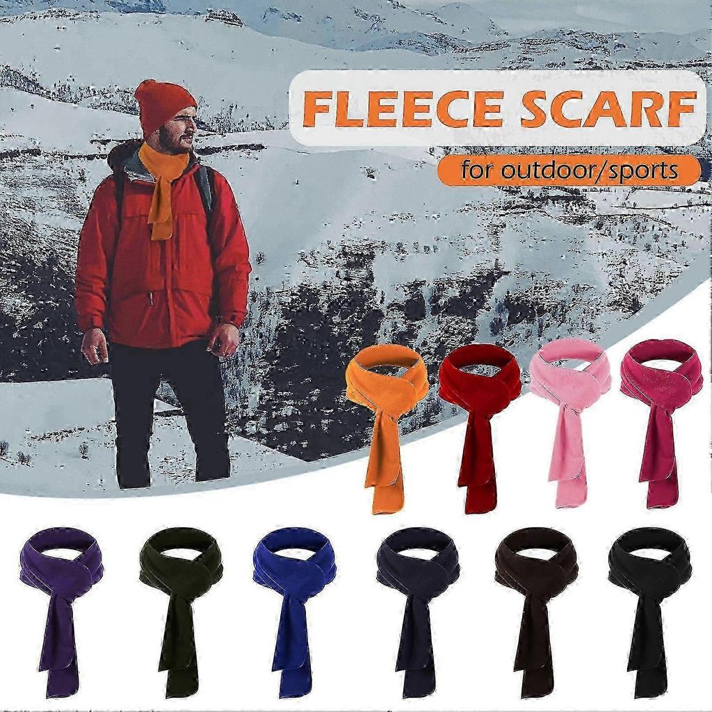 Unisex Long Fleece Scarf Lightweight Neck Warmer