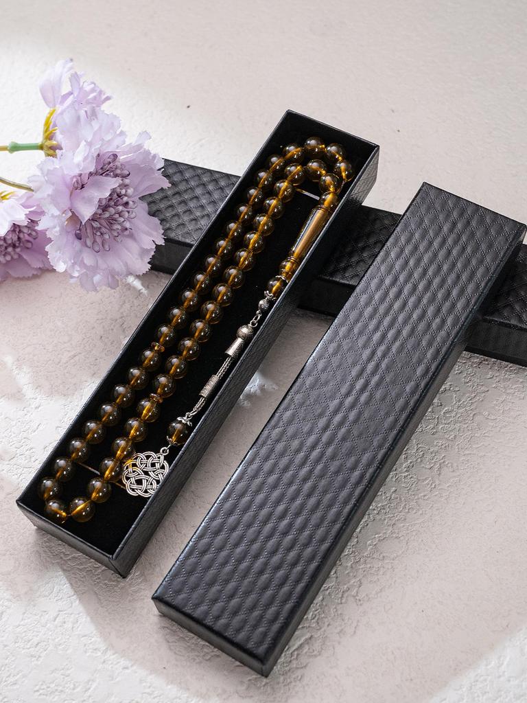 45 Acrylic Muslim Tasbih Prayer Beads with Gift Box - Arabic/Middle Eastern Rosary for Daily Use