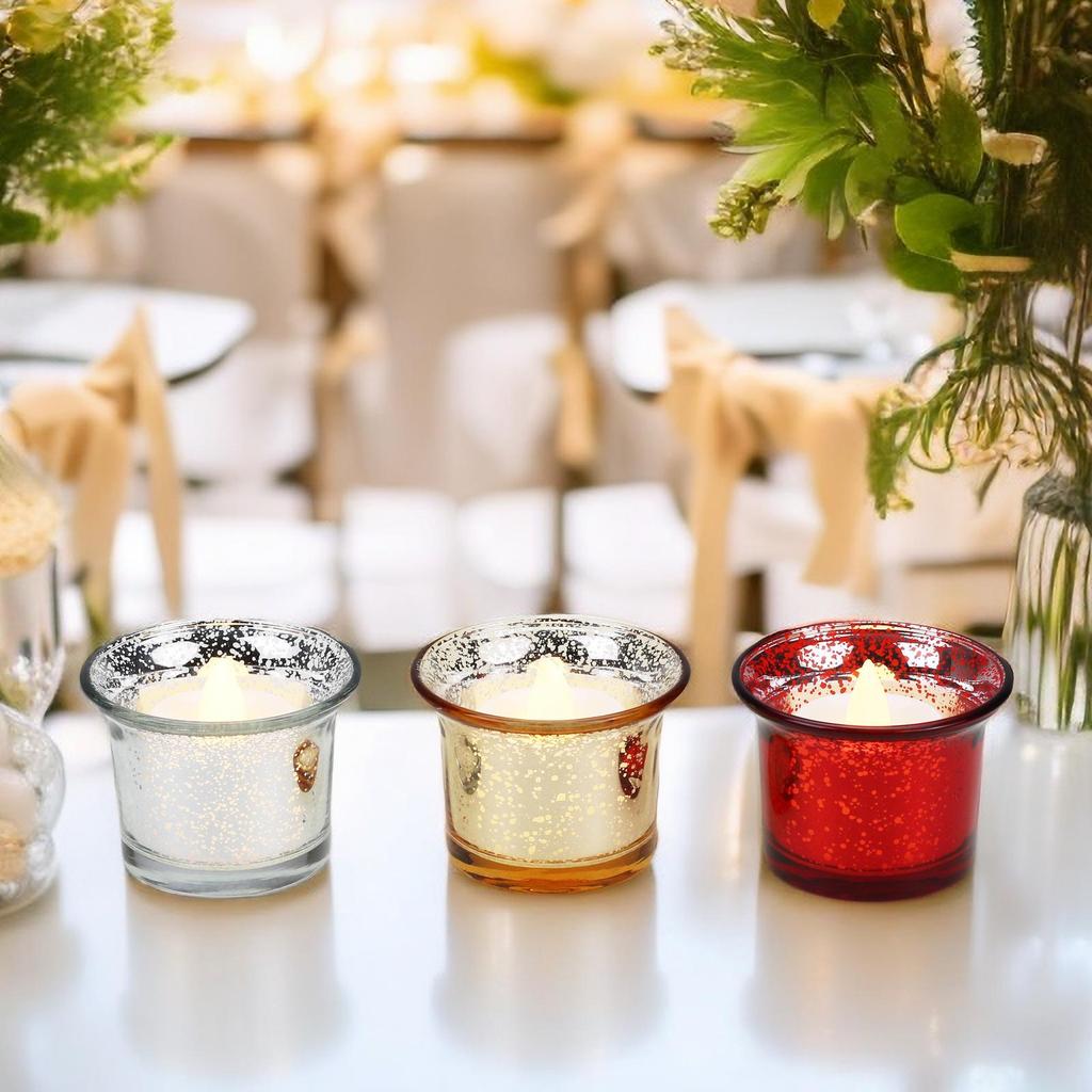 Starry Sky Electroplated Glass Candle Holder for Festive Gatherings and Parties
