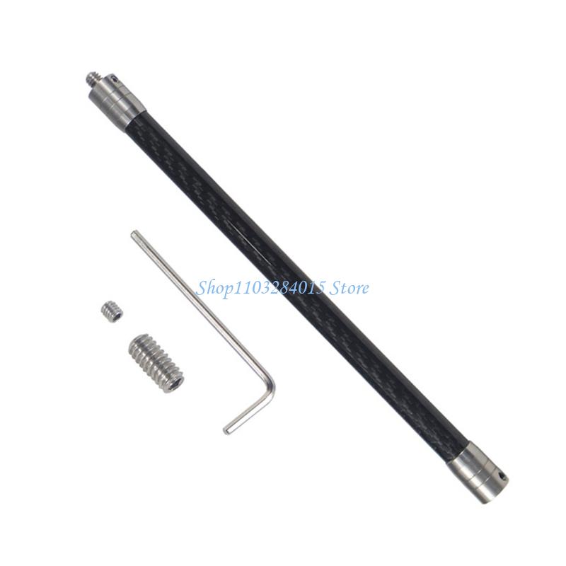 R6FF Lightweight 14mm Carbon Fiber Extension Rod Stainless Steel Connector 1/4inch