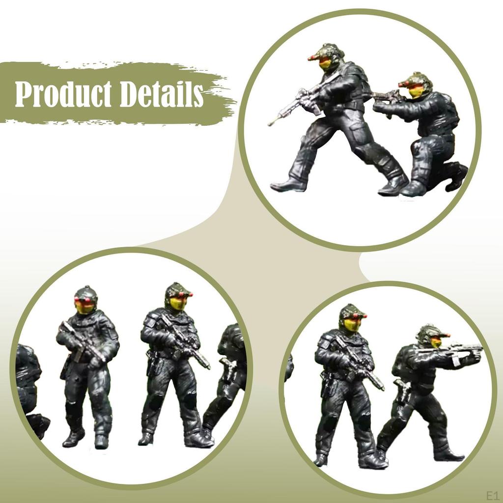 5 russische Miniaturfiguren im Maßstab 1:64, einzigartige Kunstdioramen für Spielszenen und Puppenhäuser