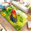 Teppich mit bunten Papageien, Aras und Vögeln, Teppich für Zuhause, Wohnzimmer, Schlafzimmer, Sofa, Fußmatte, Küchendekoration, rutschfeste Bodenmatte für Kinder