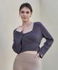 Reinamora Mildness Crop Cardigan Charcoal