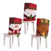 Christmas Decoration Chair Cover Stool Set Chair Cover Home Decoration Ornament Santa Claus Snowman Chair Cover
