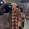New Thousand Birds Plaid Scarf Women's Winter and Autumn Warm Thickened Korean Version Versatile Student Advanced Scarf