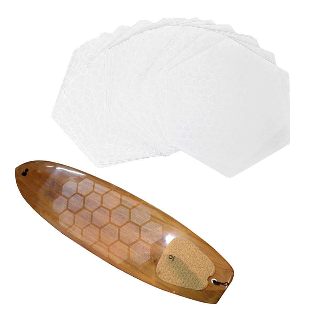 Set of 20 Silicone Surfboard Traction Pads, Paddleboard Non-Slip Mats with Honeycomb Holes, Deck Pads for Surfboards, Shortboards, and Longboards