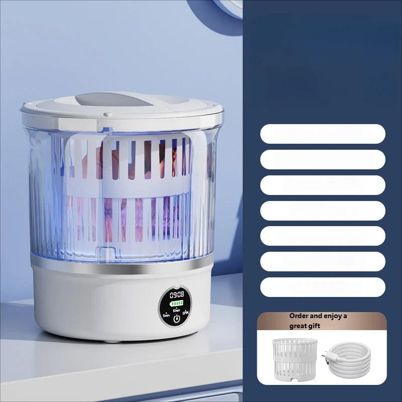 

HOMEFISH Dehydrated Underwear Washing Machine Fully Automatic Dormitory Mini Mini Sock and Underwear Washing Machine