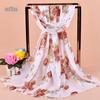 Women's Floral Silk Scarf: Spring & Autumn Sun Protection