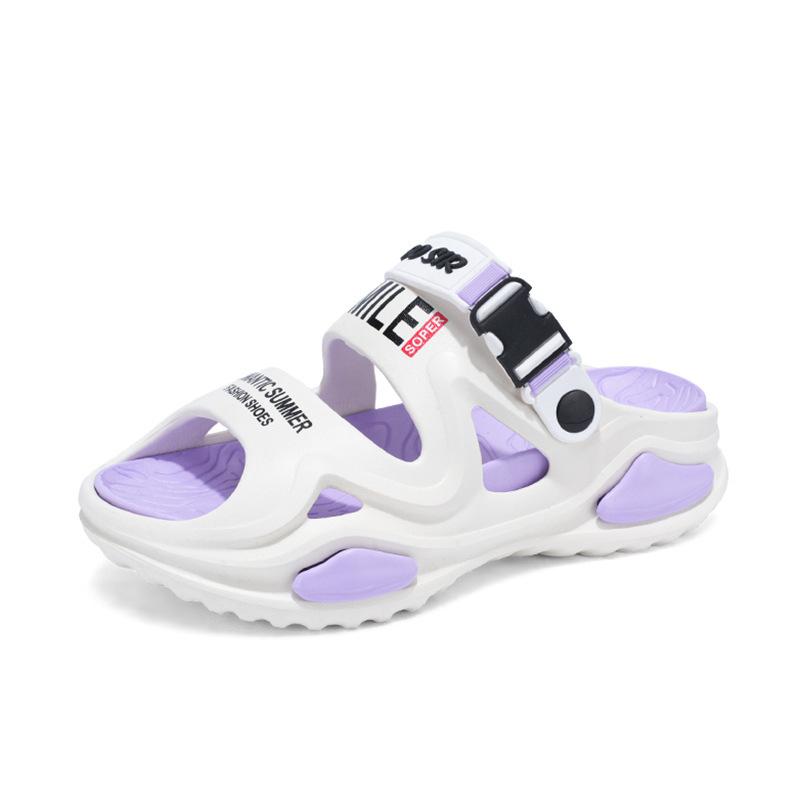 Thick-soled heightening slippers, non-slip one-word drag for summer wear, beach sports driving, dual-purpose beach sandals
