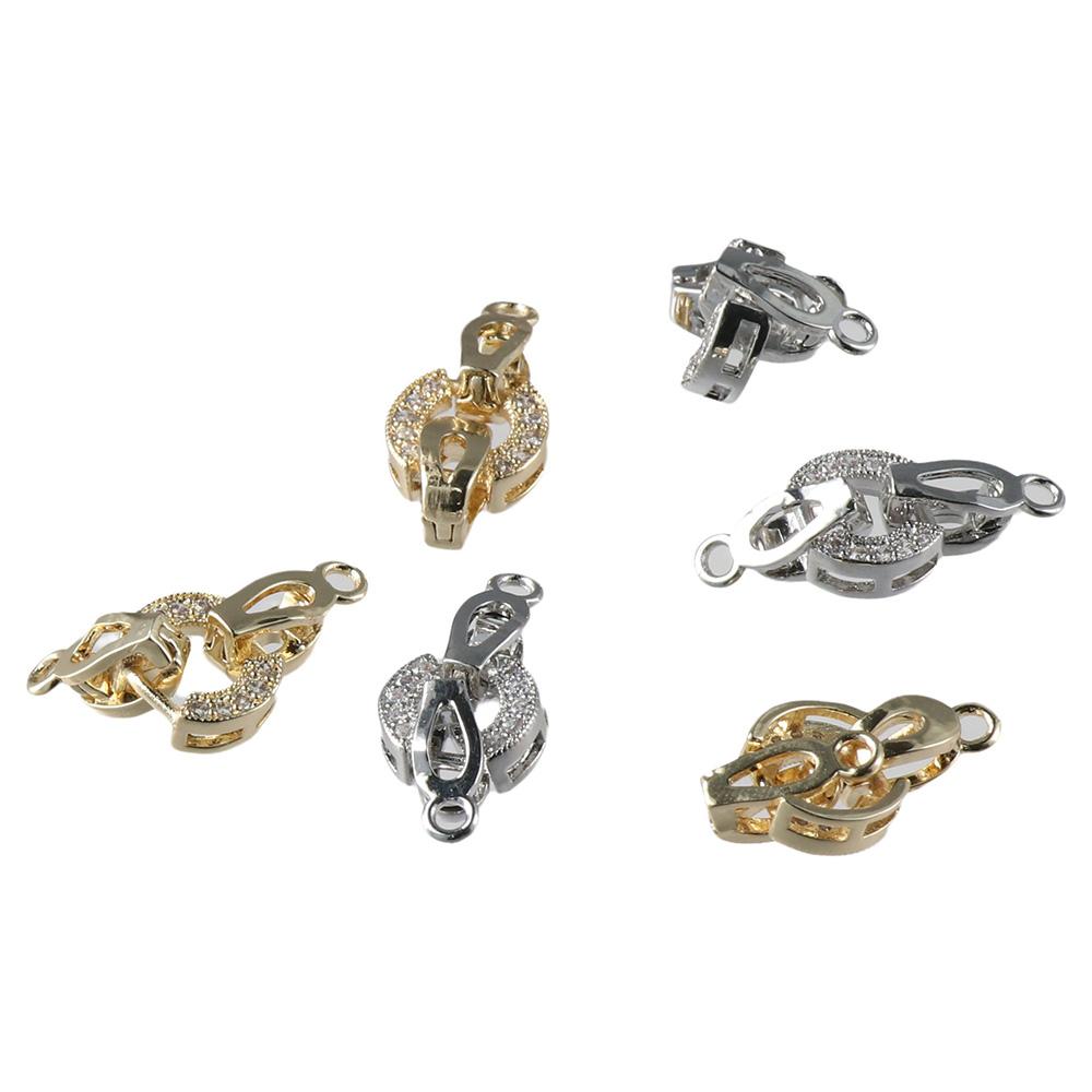 

золото, серебро Застежки Латунь Латунь с блестящим цирконием Латунь Овальной формы Любители рукоделия