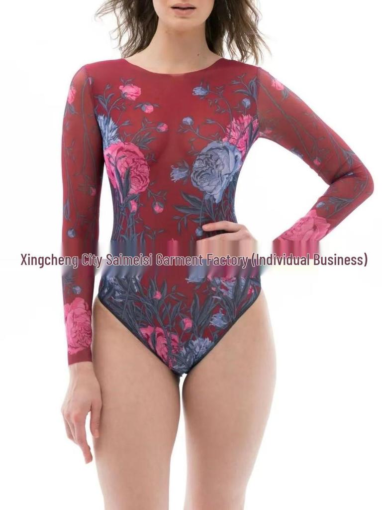 Russian Women's Mesh Swimsuit with Sun Protection