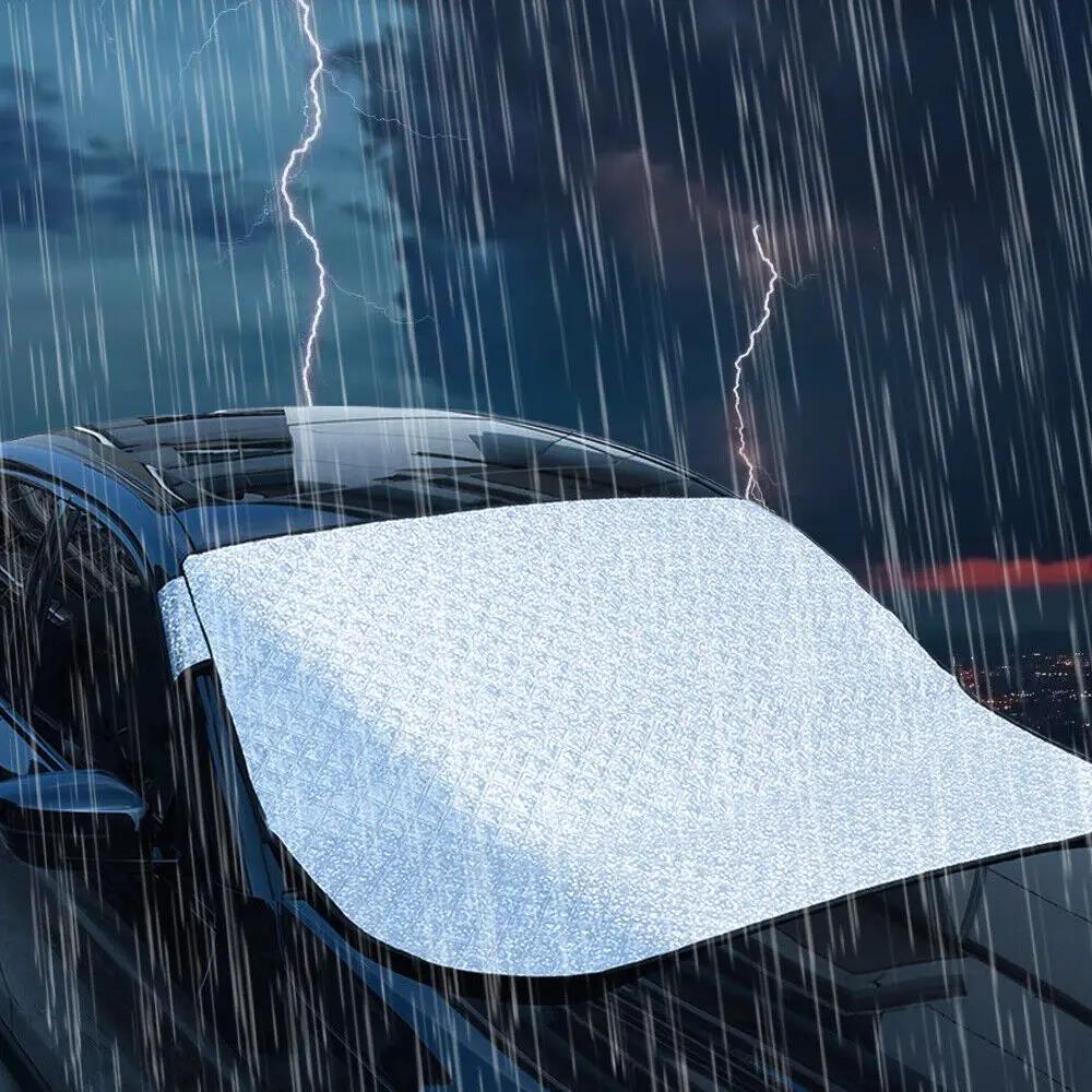 Universal Car Front Windshield Sunshade Cover Car Windshield Snow Sun Shade Cover With Reflective Stripe Winter Snow Car CoverWindshield Sunshades 1