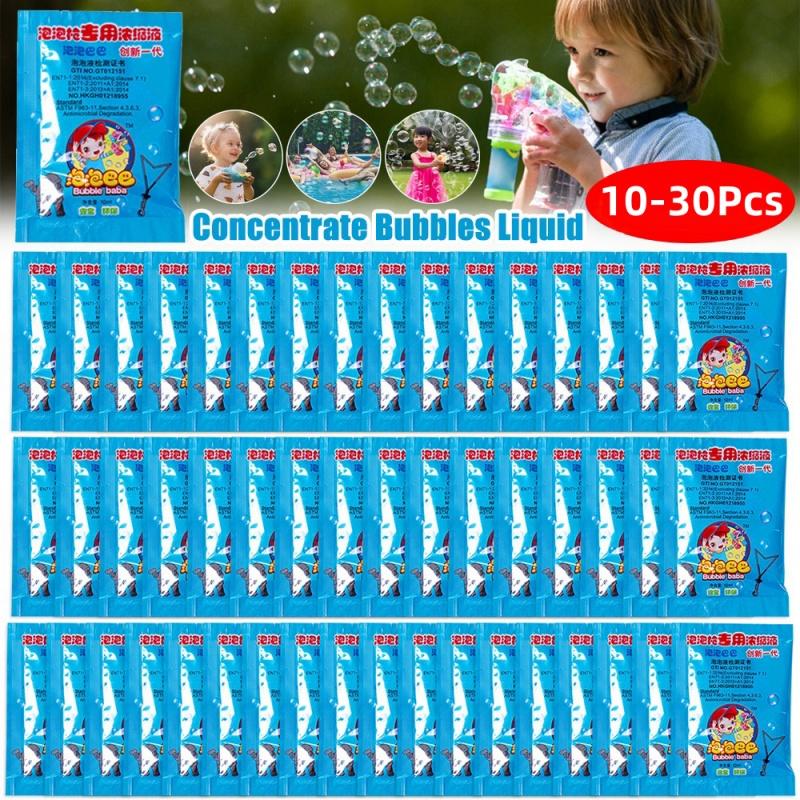 Bai Fen Bai Toys Unisex Kids 10-30Pcs 10Ml/1Pack New Concentrate Bubbles Liquid Soap Water Bubble Gun Accessories Soap Bubble Liquid Bubble Refills