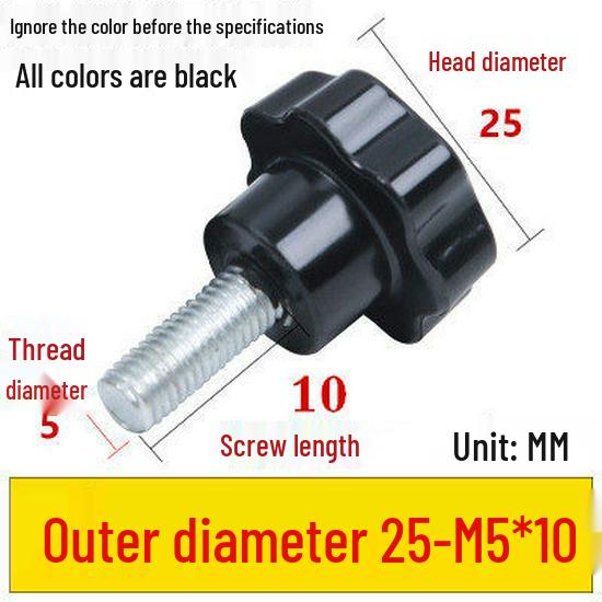 Star-Shaped Bakelite Hand-Tightening Screw Handle (M4-M10)