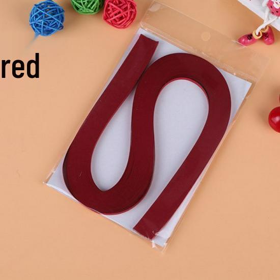 10mm Wide Monochromatic Quilling Strips - 120 Handcrafted Paper Strips, 53cm Long for Quilling Art