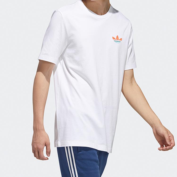 adidas Originals Trefoil Casual Short Sleeve Crewneck T-Shirt Men Tops White GP4306