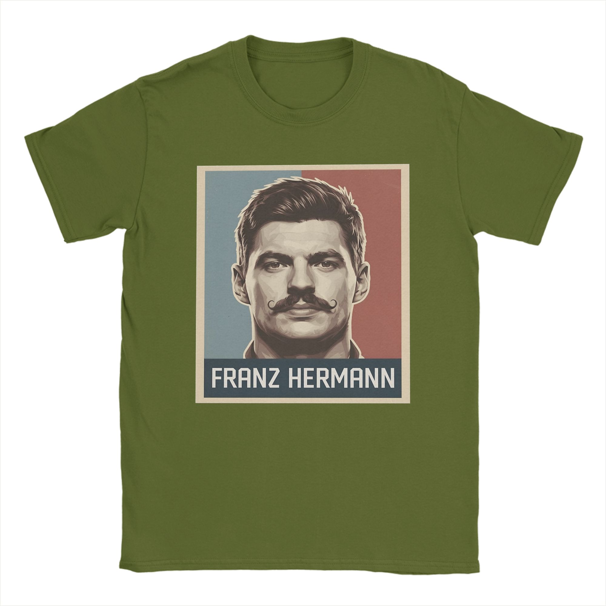 

Vintage Franz Hermann Vintage Portrait T-Shirt Men Round Neck 100% Cotton T Shirts Short Sleeve Tees Plus Size Clothing 4XL