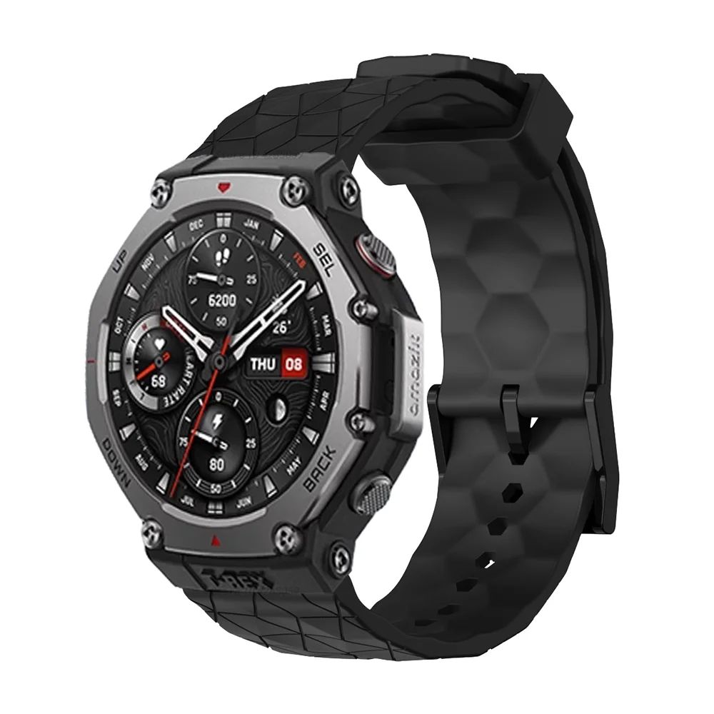 Szilikon szíj Amazfit T-Rex 3 okosórához Sport csere csuklópánt Amazfit T rex 3-hoz Futball mintás karkötő Correa