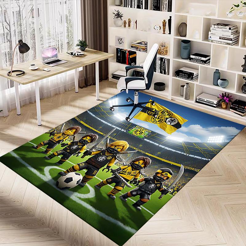 1PC BVB Non-Slip Floor Carpet Compatible for Office&Living Room&Bedroom&Dining Room - Flat- Soft & Pattern, Vibrant Colors-W289
