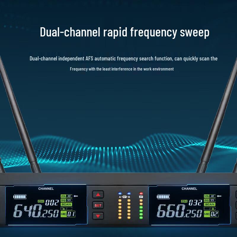 HuiDu SK-196S Long-Range Wireless Microphone System (CN version)