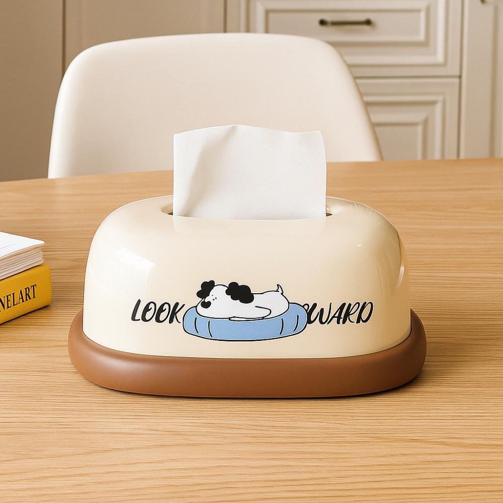 Decorative Desktop Tissue Box Cream Style Napkin Holder Home Decor Napkin Storage Box  Home Use