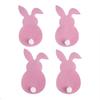 4Pcs Easter Bunny Felt Cutlery Holder Bag Happy Easter Decorations for Home Tableware Accessories Rabbit Cutlery Cover Bag Table