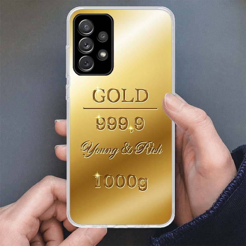Fine Gold Pattern Printing Phone Case For Samsung Galaxy A51 A50S A71 A70 A41 A31 A21S A10 A20E A30 A40 A6 A7 A8 + A9 Soft Shell