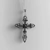 Dark Gothic Cross Pendant Necklace For Men And Women With Zinc Alloy Chain Jewelry Accessory