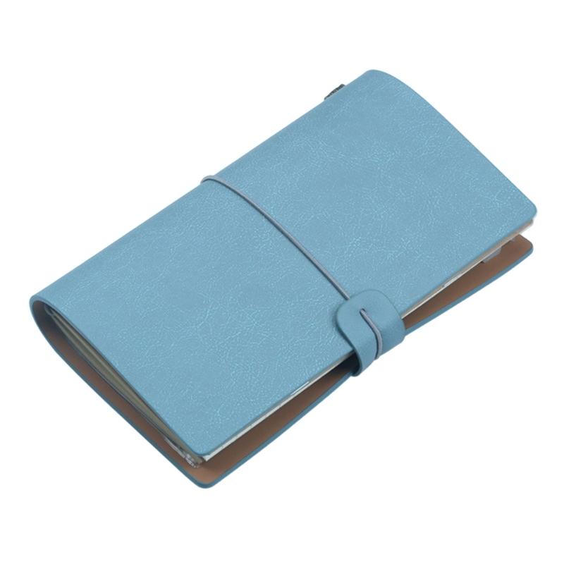 Compact PU Leather Traveler Notebook with Multiple Inserts A6 Size Portable Diary Suitable for Students Professionals