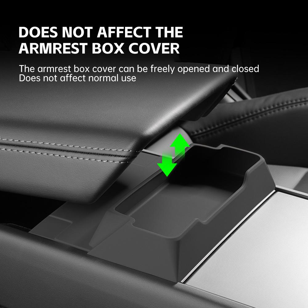 Für Tesla Model Y Juniper 2025 2026 Mittelkonsolen-Brillenfach Silikon-Aufbewahrungsfach Aufbewahrungsbox Auto-Innenraumzubehör