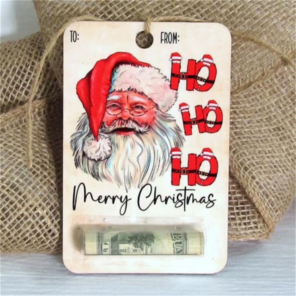 Christmas Money Holders Gift, Christmas Money Holders For Cash,Wooden Christmas Money Holder Gift,Christmas Money Holders Hanging Decor