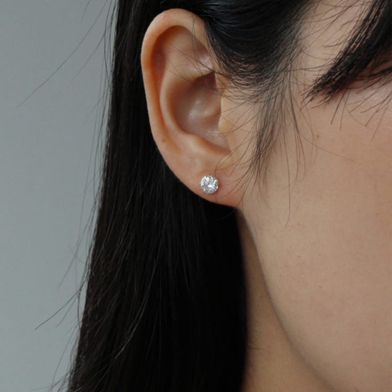 NORMALLEE [14K] Basic Cubic Ohrringe (5mm)