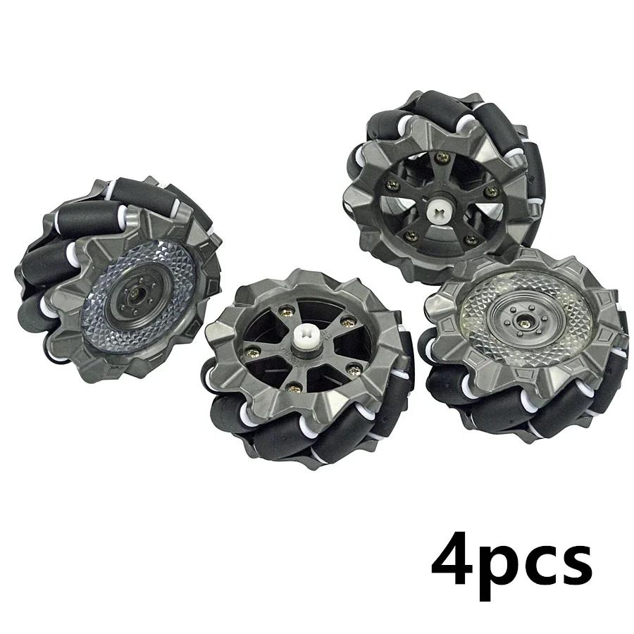 4Pcs Technical Mecanum Wheels Universal Tires Omnidirectional Wheel Compatible EV3 Robotics DIY Electric Building Blocks Car Toy