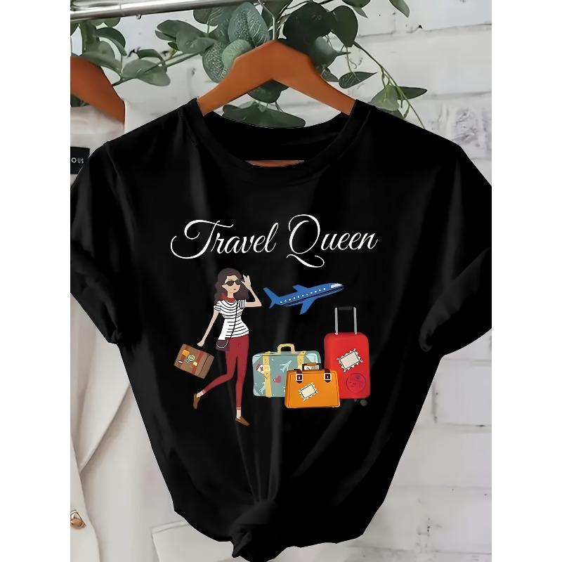 

European size Fashion Creative Pattern Printed Women S T-Shirt 4XL