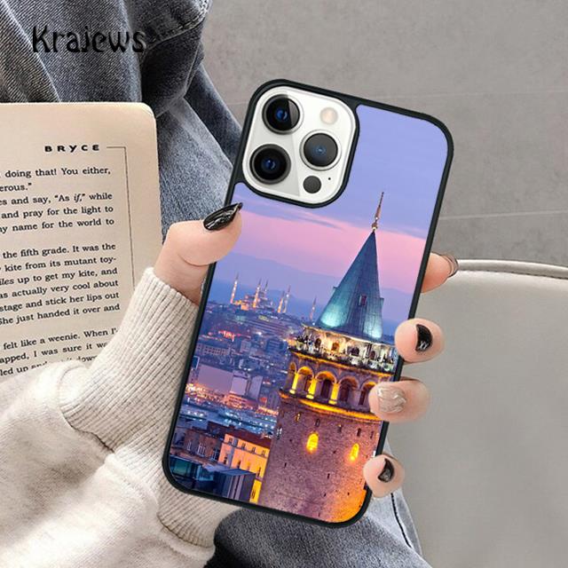 Turkey Istanbul Scenery Building Soft Phone Case For iPhone 17 Air 16 15 14 Max Plus 11 12 13 Pro Max Phone coque Fundas