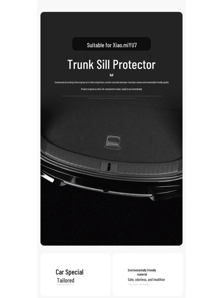 Xiaomi YU7 Trunk & Door Sill Protection Strip - Anti-Scratch Car Decor Accessory