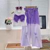 Zomerkleding Meisjes Kinderen Mouwloos Jeans Twee Delig Pak Meisje Zomer Mode